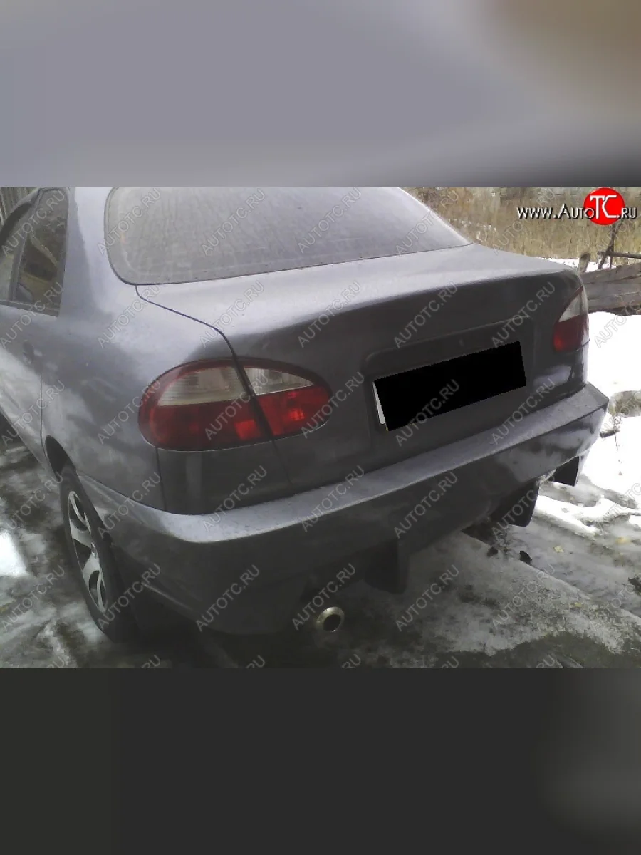 Задний бампер RS Daewoo Lanos T100 дорестайлинг, седан (1997-2002) (Неокрашенный)  в Перми Пермском крае