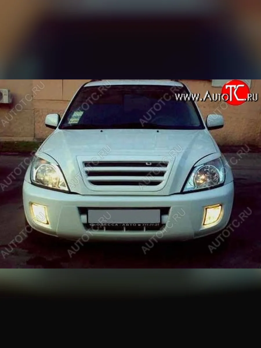 Реснички на фары CT Chery Tiggo T11 дорестайлинг (2005-2013) (Неокрашенные)  в Перми Пермском крае