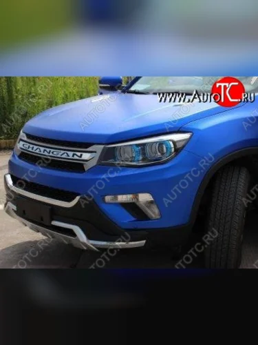 Накладка на передний бампер CT Changan CS75 дорестайлинг (2013-2017)