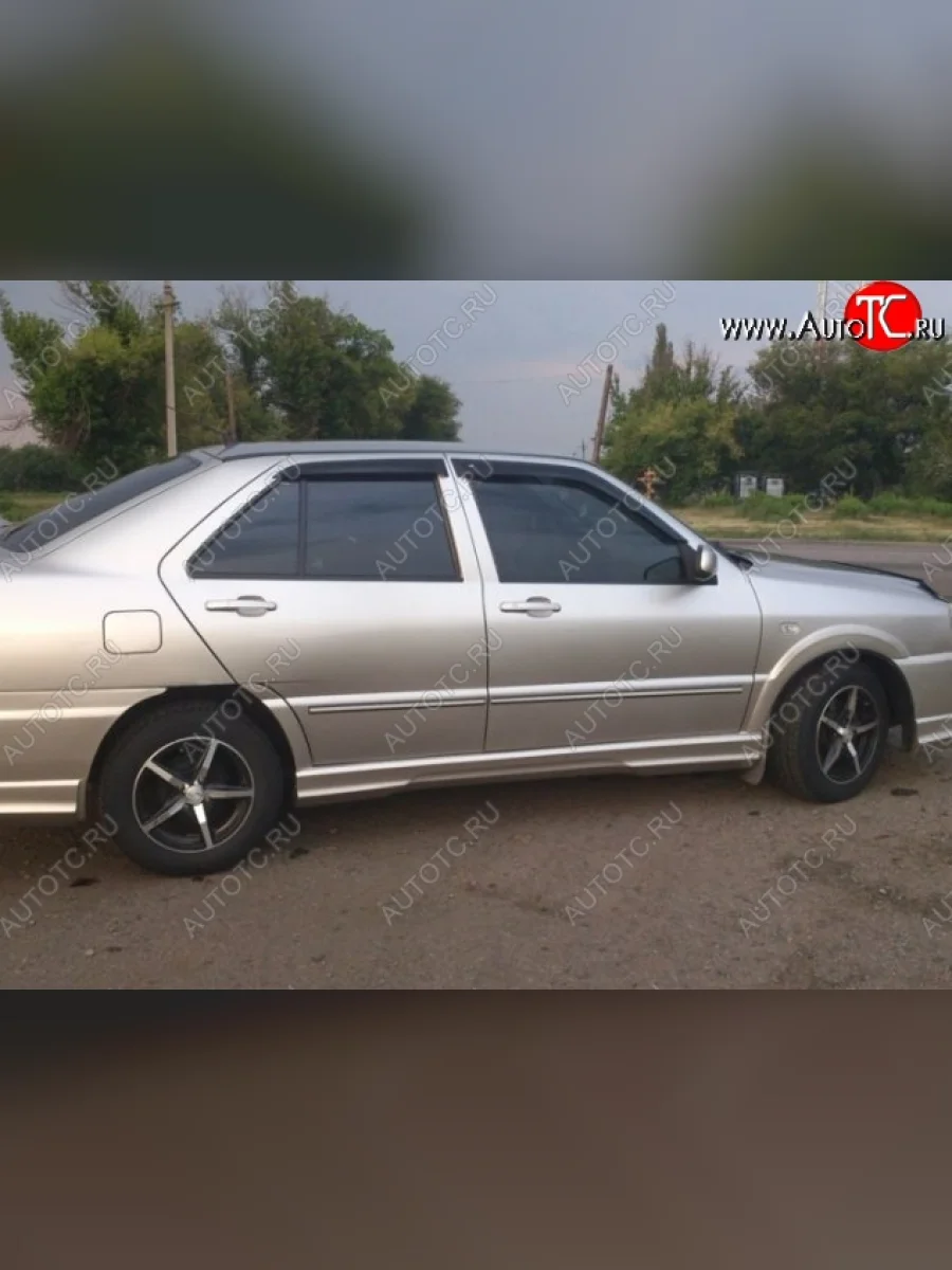 Пороги накладки CT Chery Amulet (Corda) A15 лифтбэк (2003-2010) (Неокрашенные)  в Керчи Республика Крым