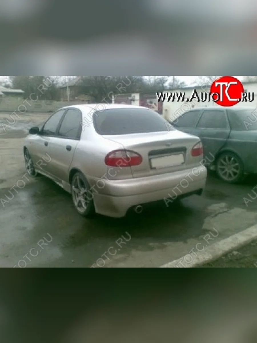 Накладка на задний бампер CT Daewoo Lanos T100 дорестайлинг, седан (1997-2002) (Неокрашенная)  в Перми Пермском крае