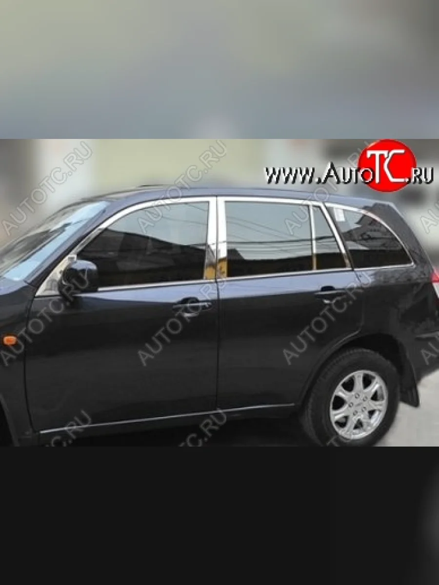Накладки на стойки дверей СТ Chery Tiggo T11 дорестайлинг (2005-2013) (Неокрашенные)  в Самаре Самарской области