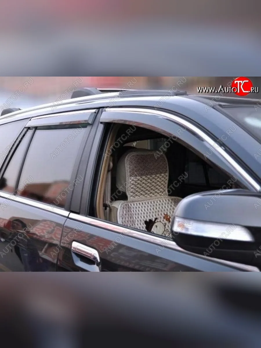 Комплект дефлекторов окон (ветровиков) 4 шт. СТ Great Wall Hover H3  дорестайлинг (2010-2014)  в Перми Пермском крае
