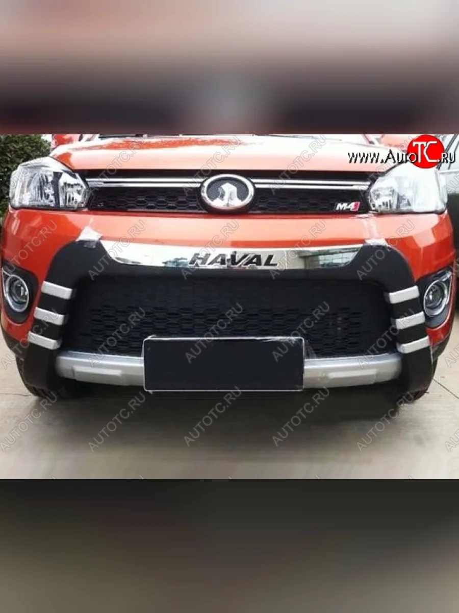 Накладка на передний бампер СТ Great Wall Hover M4 (2012-2016) (Неокрашенная)  в Керчи Республика Крым