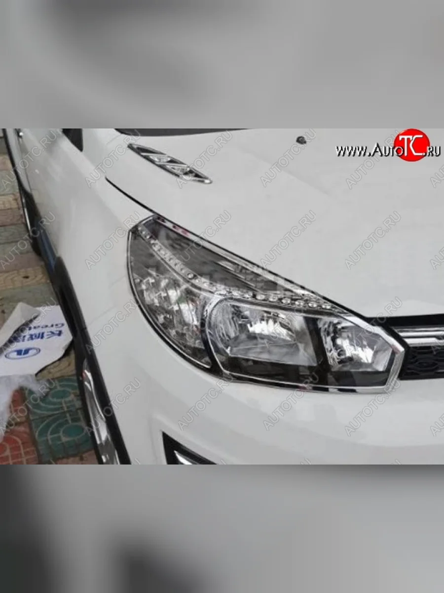 Накладки на фары СТ Great Wall Hover M4 (2012-2016) (Неокрашенные)  в Самаре Самарской области