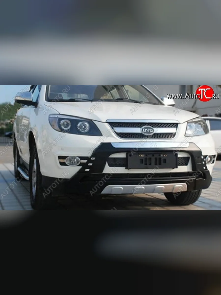 Накладка на передний бампер СТ BYD S6 (2011-2017) (Неокрашенная)  с доставкой в г. Керчь