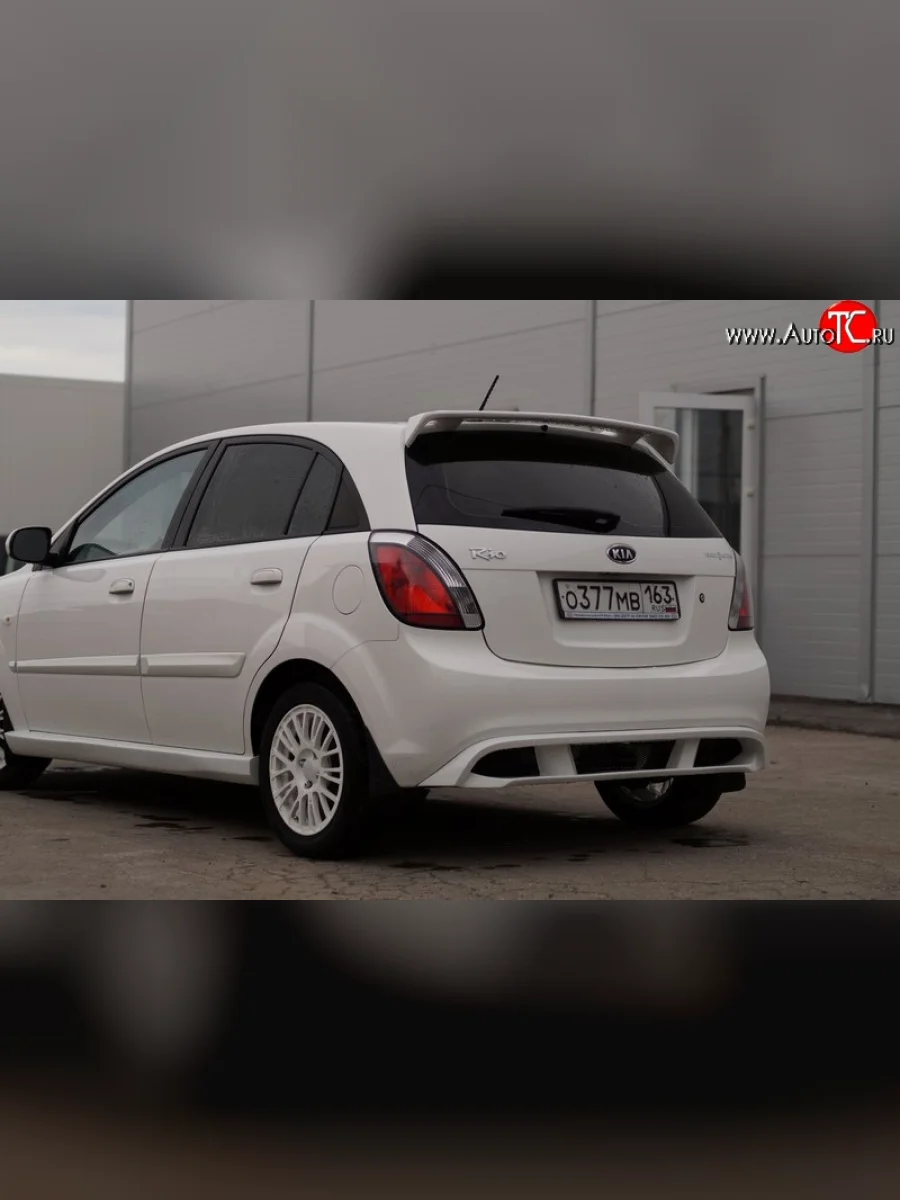 Спойлер хэтчбек Vita Dm KIA Rio 2 JB дорестайлинг, хэтчбэк 5 дв. (2005-2009) (Неокрашенный)  в Воронеже Воронежской области