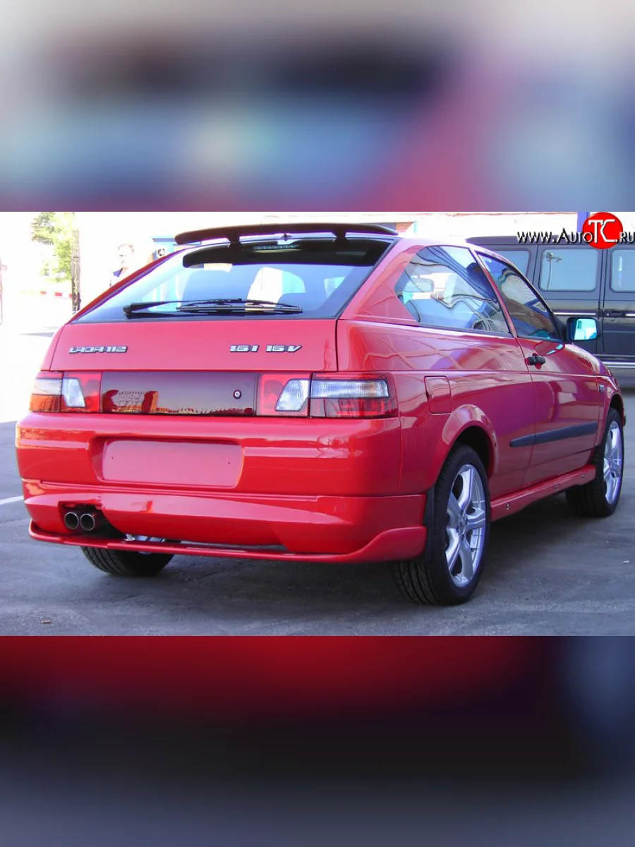 Спойлер SVR на задний бампер Лада ВАЗ 2112 хэтчбек (1999-2008) (Неокрашенный)  в Самаре Самарской области
