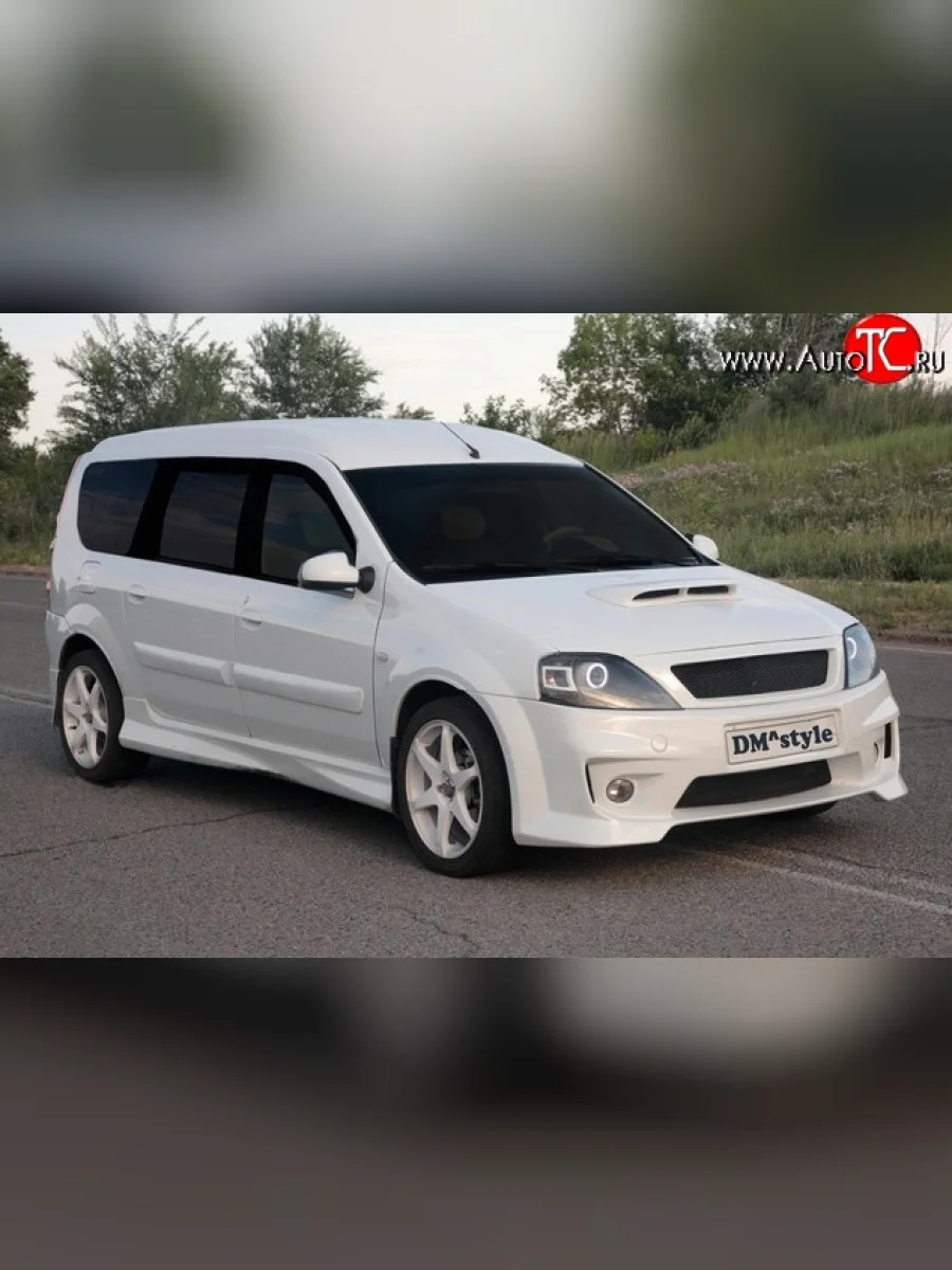 Передний бампер DMstyle Лада ВАЗ Ларгус дорестайлинг R90 (2012-2021) (Без сетки, Неокрашенный)  с доставкой в г. Керчь
