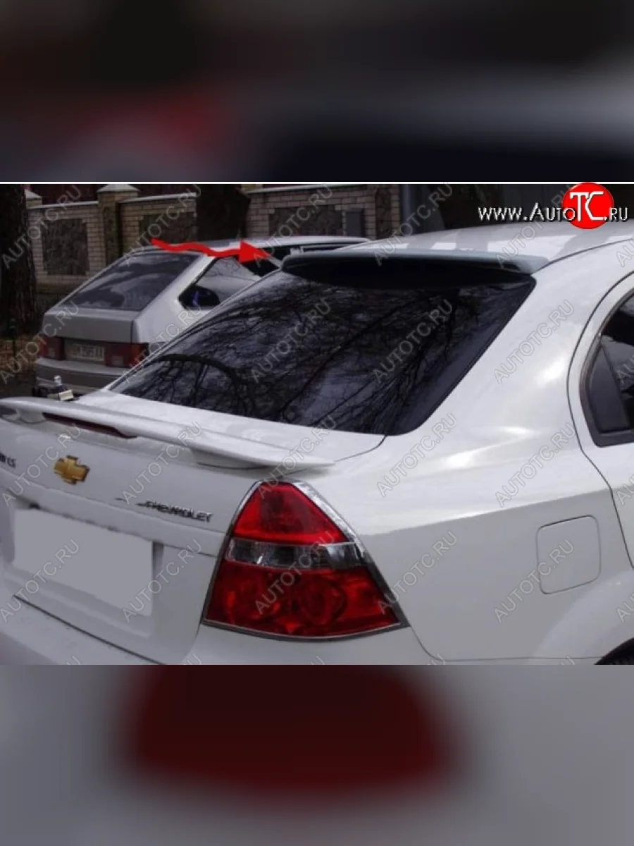 Козырёк на заднее стекло CT Chevrolet Aveo T200 седан (2003-2008) (Неокрашенный)  в Самаре Самарской области