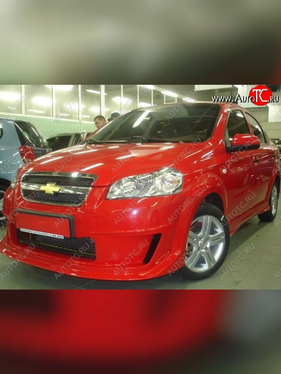 Передний бампер CT Chevrolet Aveo T250 седан рестайлинг (2006-2011) (Неокрашенный)  в Перми Пермском крае