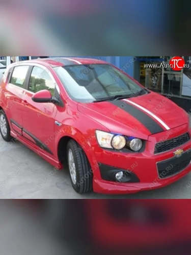 Пороги накладки CT Chevrolet Aveo T300 хэтчбек (2011-2015)