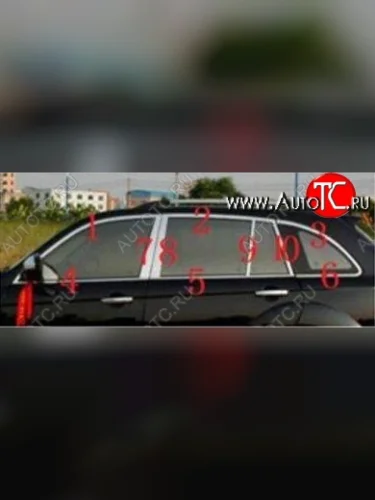 Накладки на стойки дверей СТ Lifan X60 дорестайлинг (2011-2015)