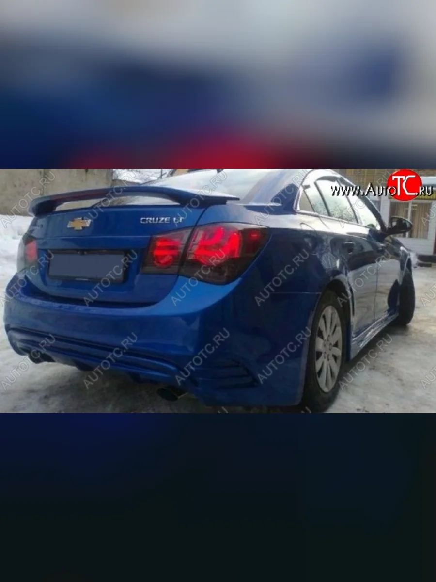 Задний бампер Sport Chevrolet Cruze J300 седан дорестайлинг (2009-2012) (Неокрашенный)  в Керчи Республика Крым