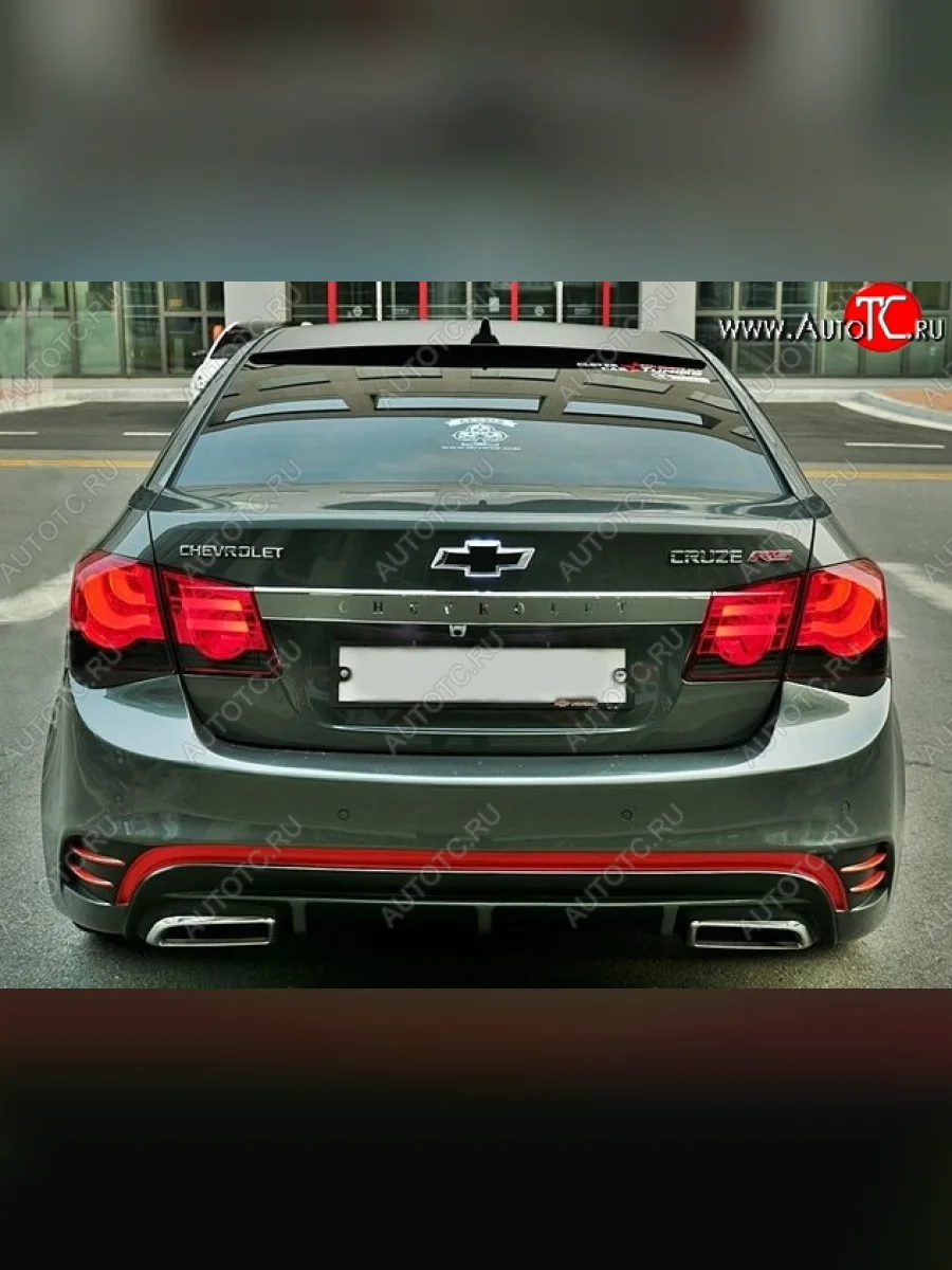 Задний бампер CT v1 Chevrolet Cruze J300 седан дорестайлинг (2009-2012) (Неокрашенный)  в Керчи Республика Крым