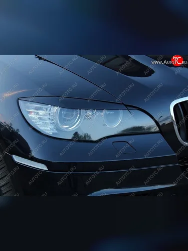 Реснички на фары Tuning-Sport v1 (для стандартных фар) BMW X6  E71 (2008-2012) дорестайлинг
