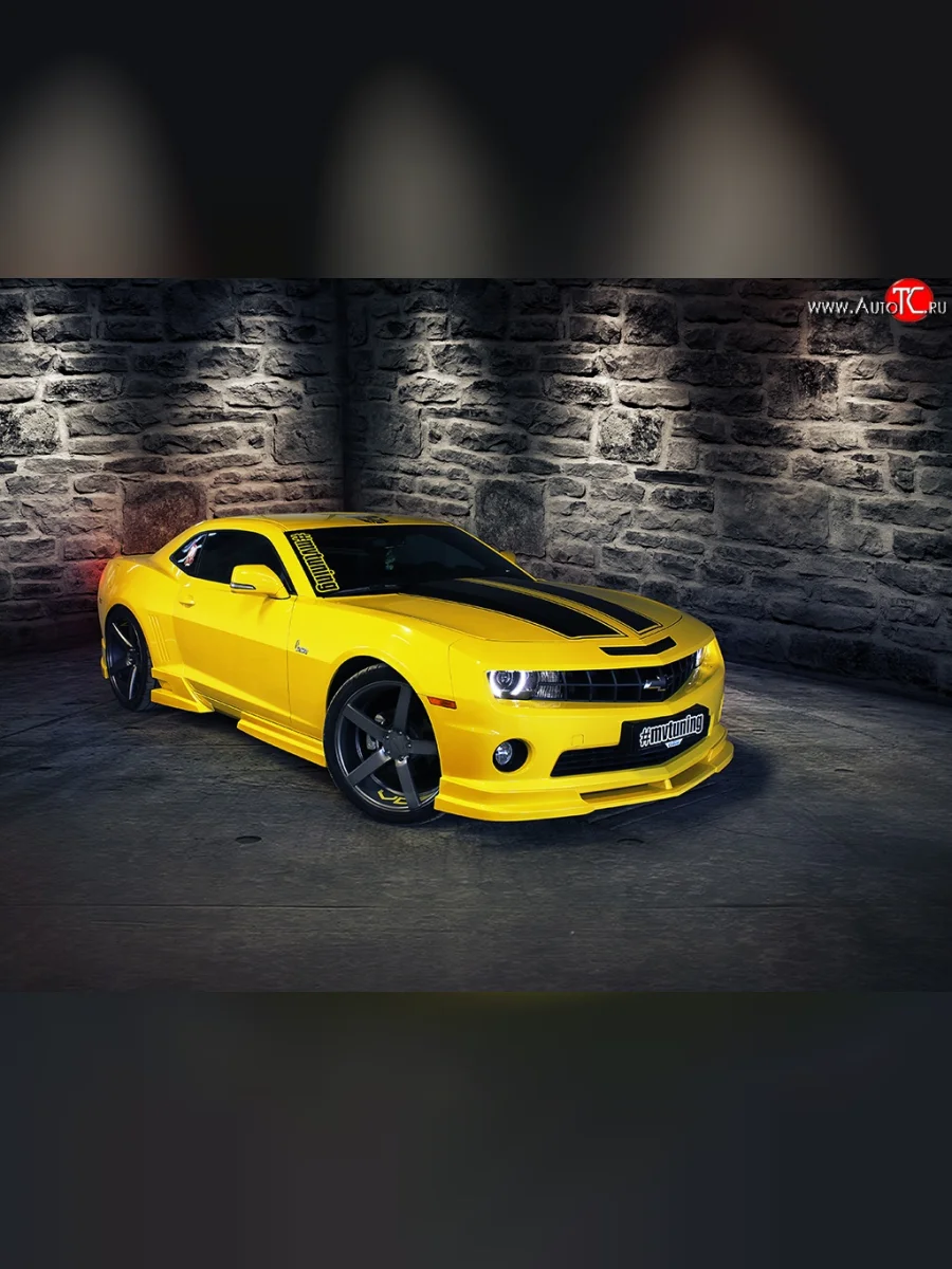 Накладка на передний бампер Sport Chevrolet Camaro дорестайлинг (2008-2014) (Неокрашенная)  в Керчи Республика Крым