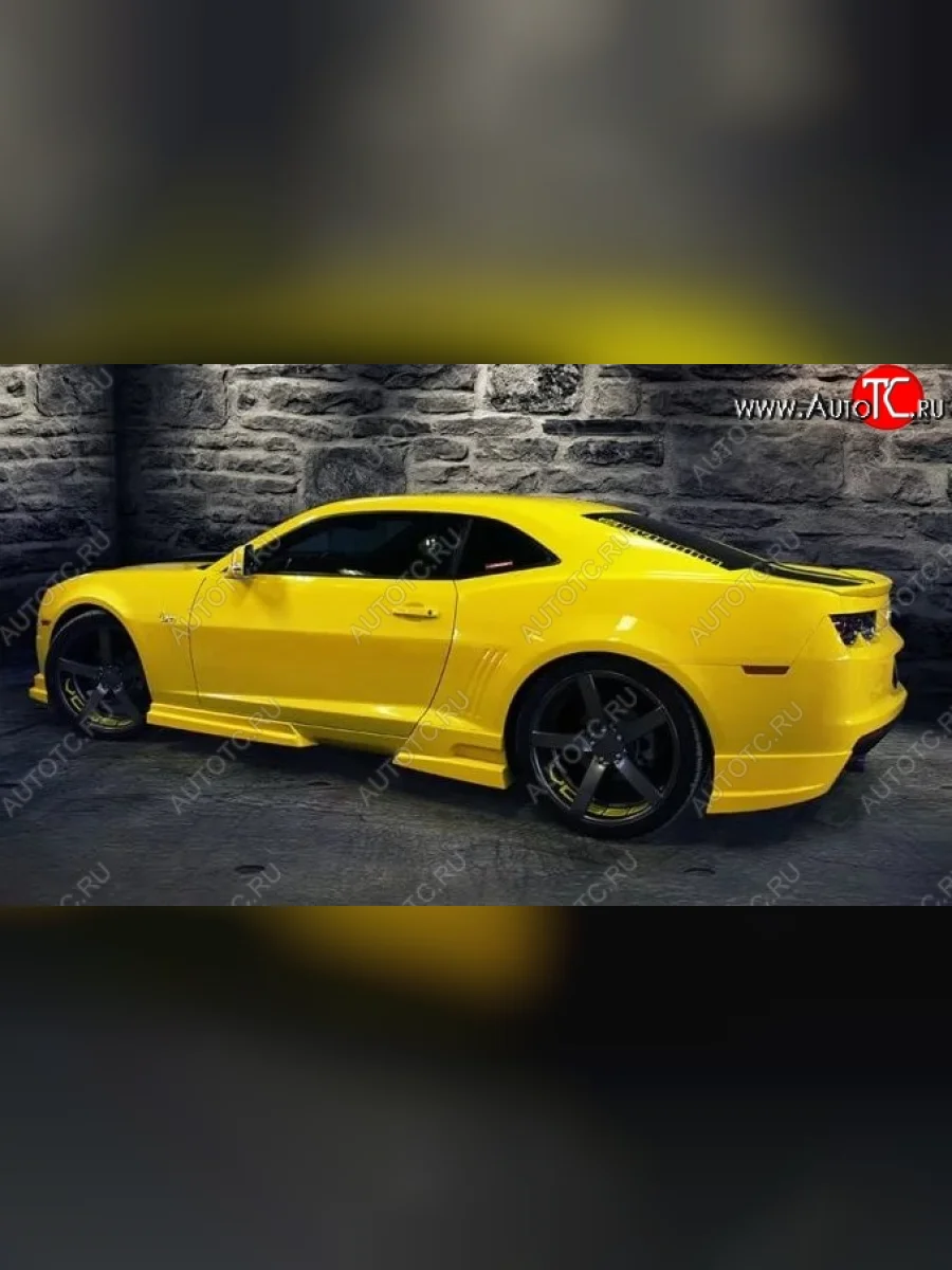 Клыки на задний бампер Tuning-Sport  Chevrolet Camaro (2008-2014) (Неокрашенная)  с доставкой в г. Керчь