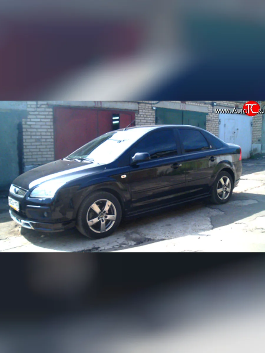 Накладка переднего бампера FT Ford Focus 2 хэтчбэк 3 дв. дорестайлинг (2004-2007) (Неокрашенная)  с доставкой в г. Керчь