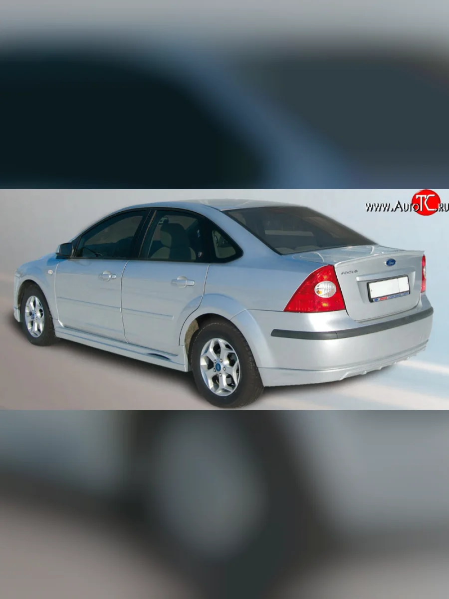 Накладка заднего бампера FT Ford Focus 2  седан дорестайлинг (2004-2008) (Неокрашенная)  в Керчи Республика Крым