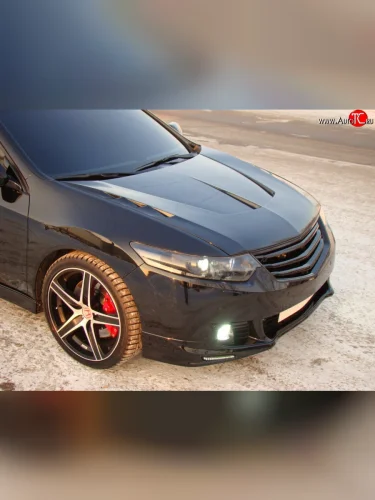 Пластиковый капот Agressive Sport (с прорезанным центральным воздуховодом) MV-Tuning Honda Accord  8 CU (2008-2011) седан дорестайлинг