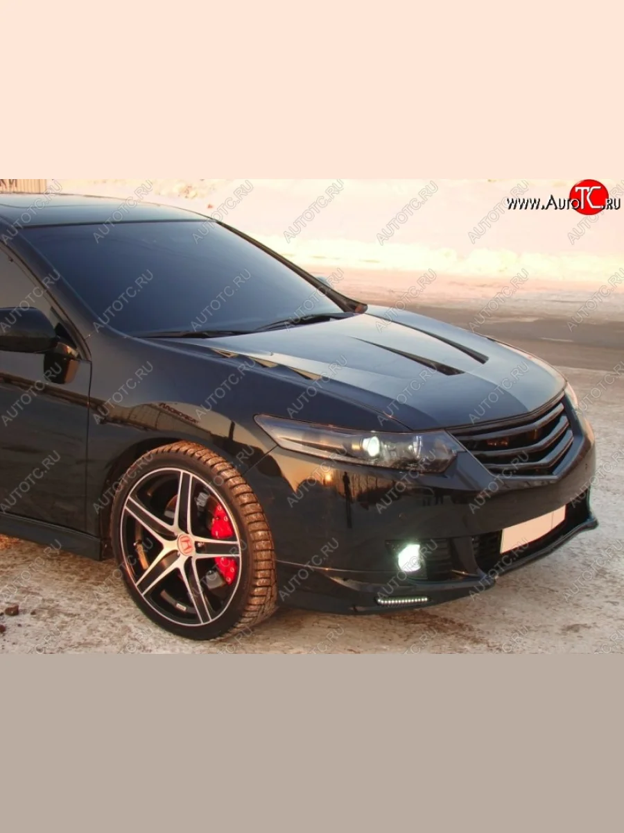 Пластиковый капот Agressive Air (с прорезанными центральными и боковыми воздуховодами) Honda Accord 8 CU седан дорестайлинг (2008-2011) (Неокрашенный)  в Самаре Самарской области