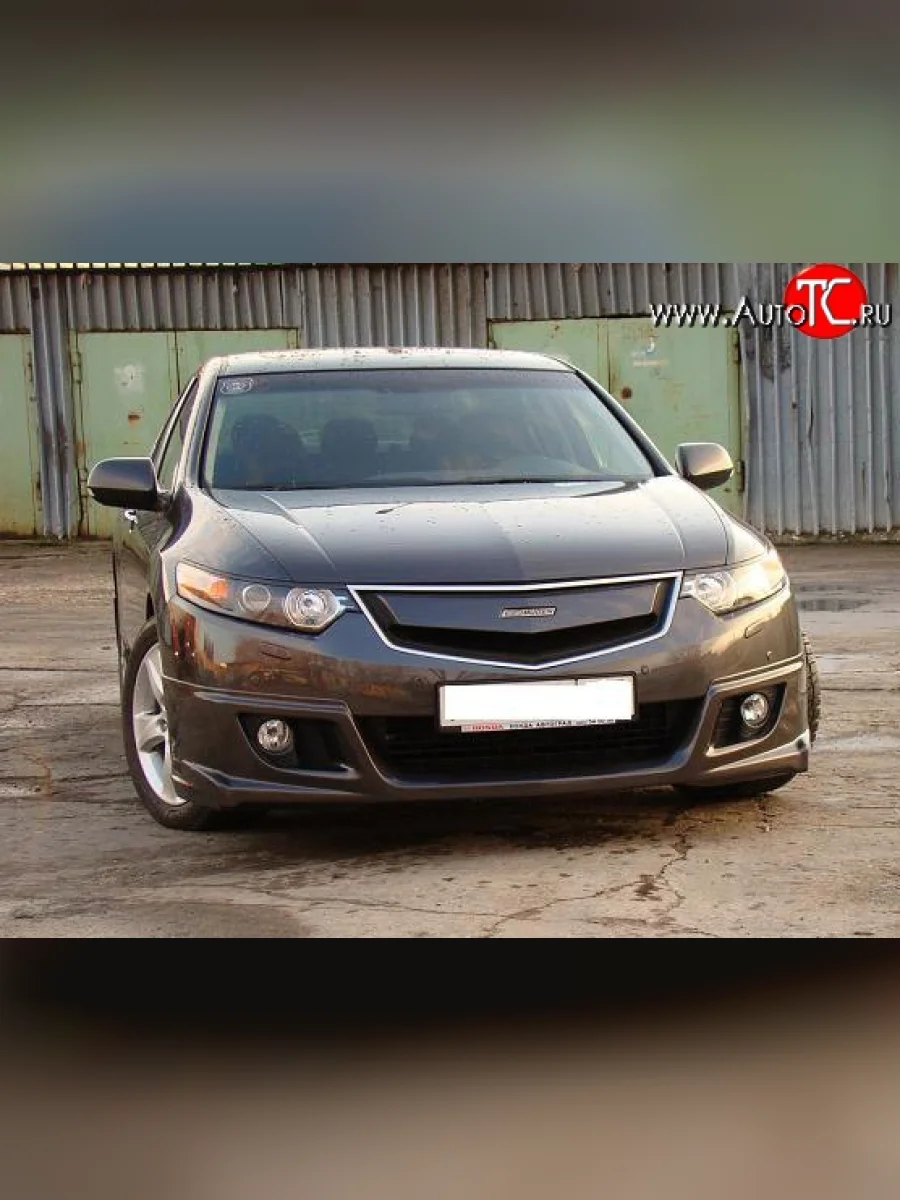 Юбка переднего бампера MUGEN Honda Accord 8 CU седан дорестайлинг (2008-2011) (Неокрашенная)  в Керчи Республика Крым