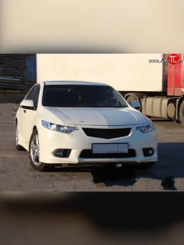 Клыки Type-S Mini на передний бампер автомобиля Honda Accord ( 8 CU,  8 CW) (2011-2013) седан рестайлинг, универсал рестайлинг