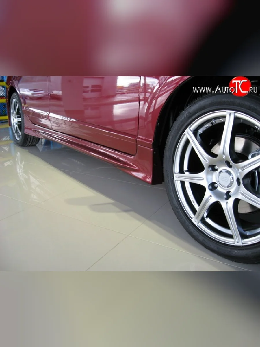 Пороги накладки Mugen Honda Civic FD седан дорестайлинг (2005-2008) (Неокрашенные)  в Керчи Республика Крым