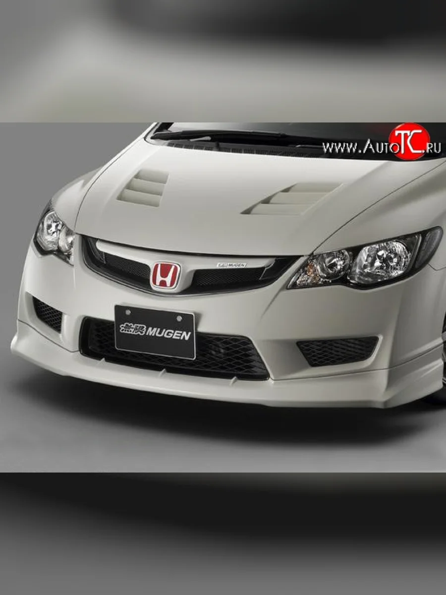 Пластиковый капот Mugen Style Honda Civic FD седан дорестайлинг (2005-2008) (Неокрашенный)  в Воронеже Воронежской области