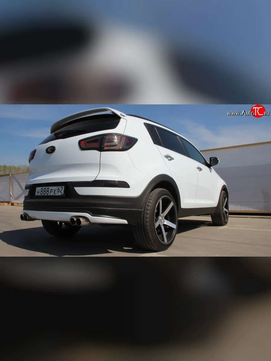 Накладка на задний бампер Ixion Style  KIA Sportage (2010-2016) 3 SL (Неокрашенная)  в Самаре Самарской области