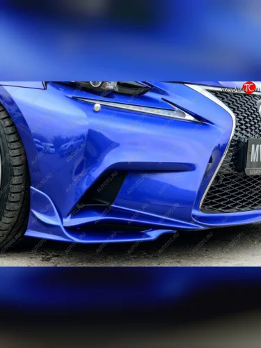 Клыки на передний бампер Tuning-Sport Lexus IS250  XE30 седан (2013-2016) дорестайлинг