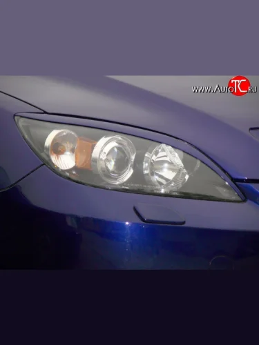 Реснички Sport V3 на фары Mazda 3/Axela  BK (2006-2009) рестайлинг, хэтчбэк