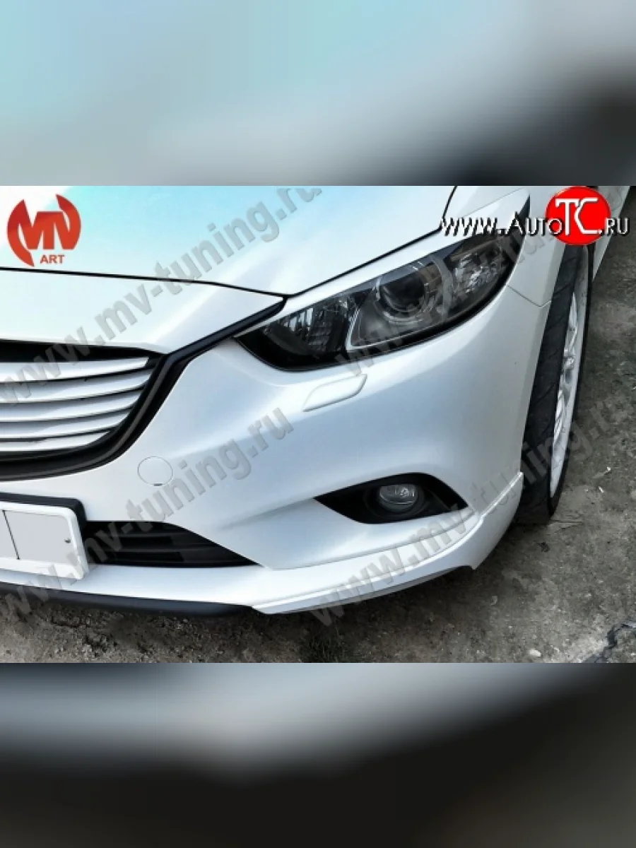 Реснички на фары Sport V2 Mazda 6 GJ дорестайлинг седан (2012-2015) (Неокрашенные)  в Перми Пермском крае