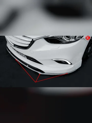 Сплиттер на передний бампер SkyAcyivSport Mazda 6  GJ (2012-2015) дорестайлинг седан