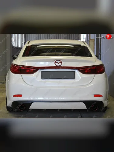 Диффузор заднего бампера Sport v3 Mazda 6  GJ (2015-2018) 1-ый рестайлинг седан