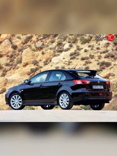 Верхний спойлер Sport 5D (хетчбек) Mitsubishi Lancer  10 CY (2007-2017) хэтчбэк дорестайлинг, хэтчбек 5 дв рестайлинг
