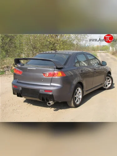 Накладка Evo на задний бампер Mitsubishi Lancer  10 CY (2007-2017) седан дорестайлинг, седан рестайлинг