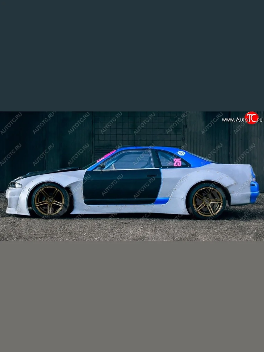 Пороги накладки Rocket Banny Nissan Skyline R33 (1993-1998) (Неокрашенные)  в Самаре Самарской области