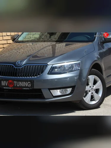 Комплект ресничек на фары Sport Skoda Octavia  A7 (2012-2017) дорестайлинг лифтбэк, дорестайлинг универсал