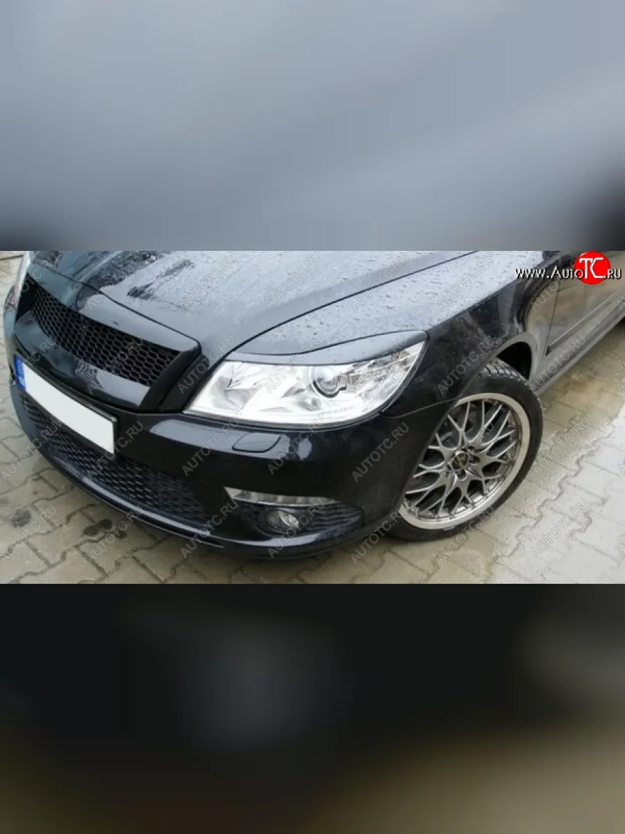 Реснички на фары Tuning-Sport  Skoda Octavia (2008-2013) A5 (Неокрашенные)  в Самаре Самарской области