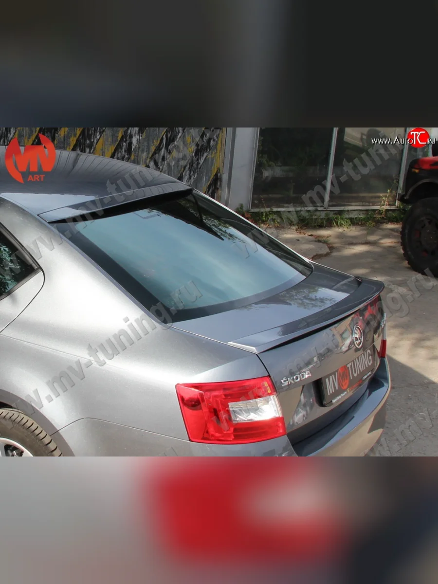 Спойлер RS Skoda Octavia A7 рестайлинг лифтбэк (2016-2020) (Неокрашенный)  в Керчи Республика Крым