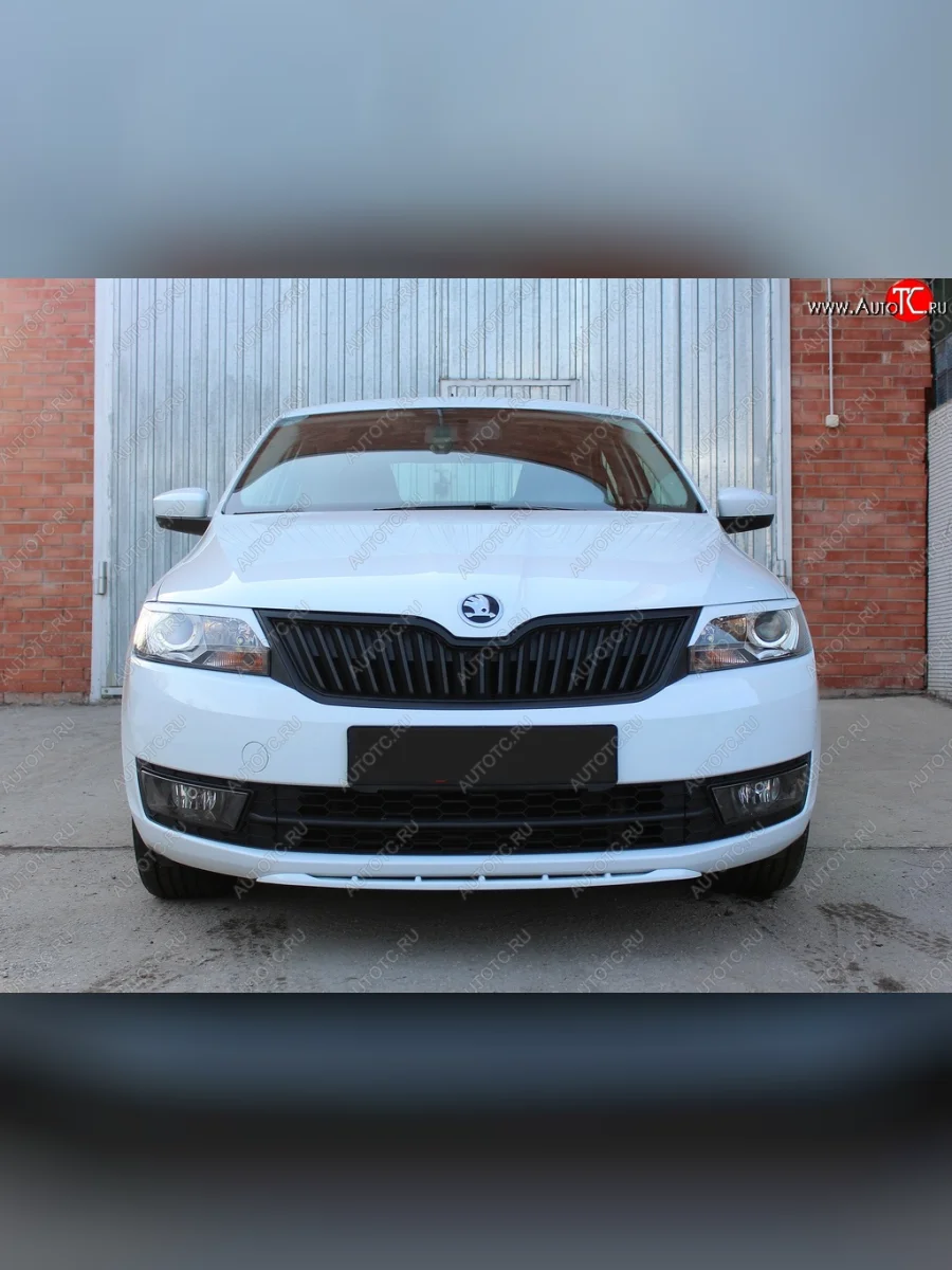 Реснички на фары Tuning-Sport v2 (длинные) Skoda Rapid NH1 хэтчбэк дорестайлинг (2012-2017) (Неокрашенные)  в Самаре Самарской области