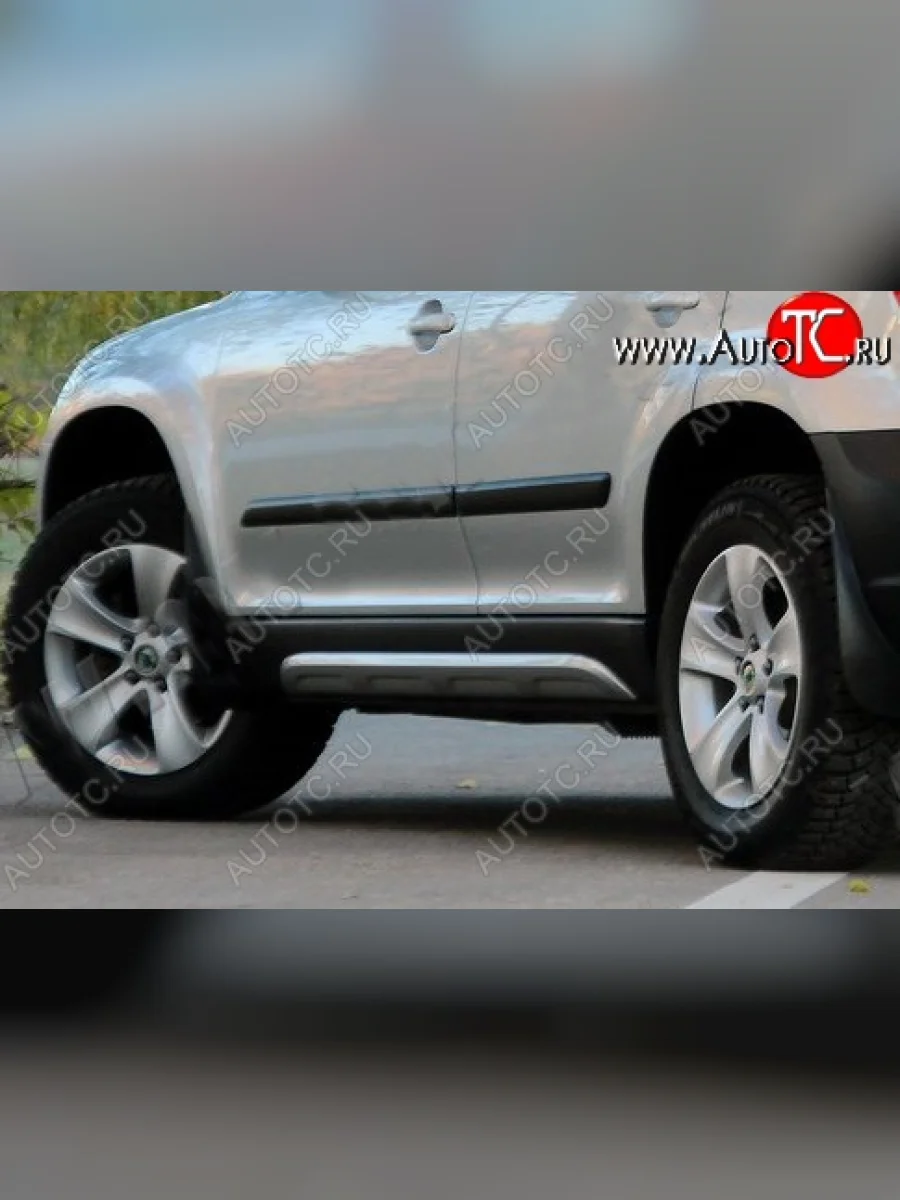 Пороги накладки Tuning-Sport Skoda Yeti (2009-2013) (Неокрашенные)  в Перми Пермском крае