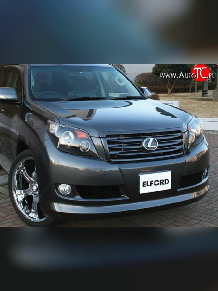 Передний бампер ELFORD Toyota Land Cruiser Prado J150 дорестайлинг (2009-2013) (Неокрашенный)  в Перми Пермском крае