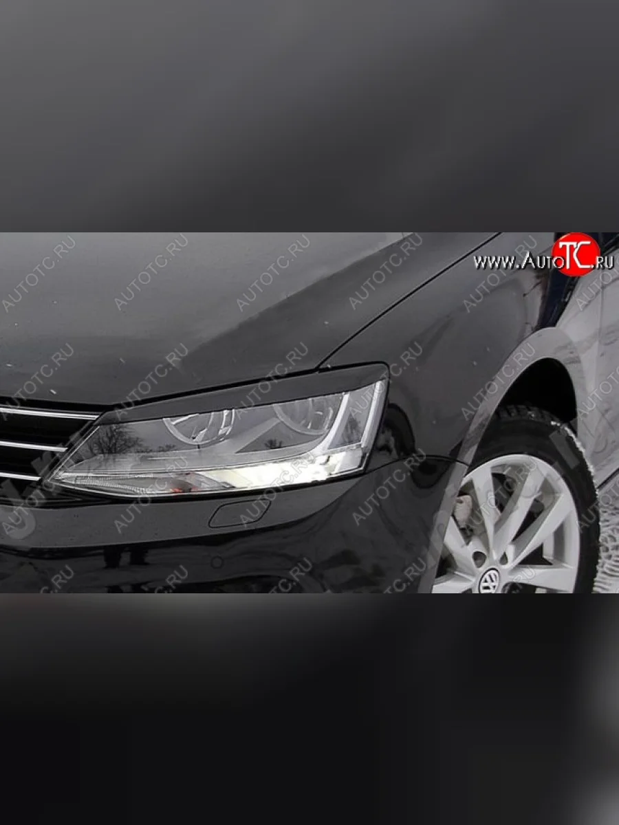 Реснички на фары Tuning-Sport Volkswagen Jetta A6 седан дорестайлинг (2011-2015) (Неокрашенные)  в Керчи Республика Крым
