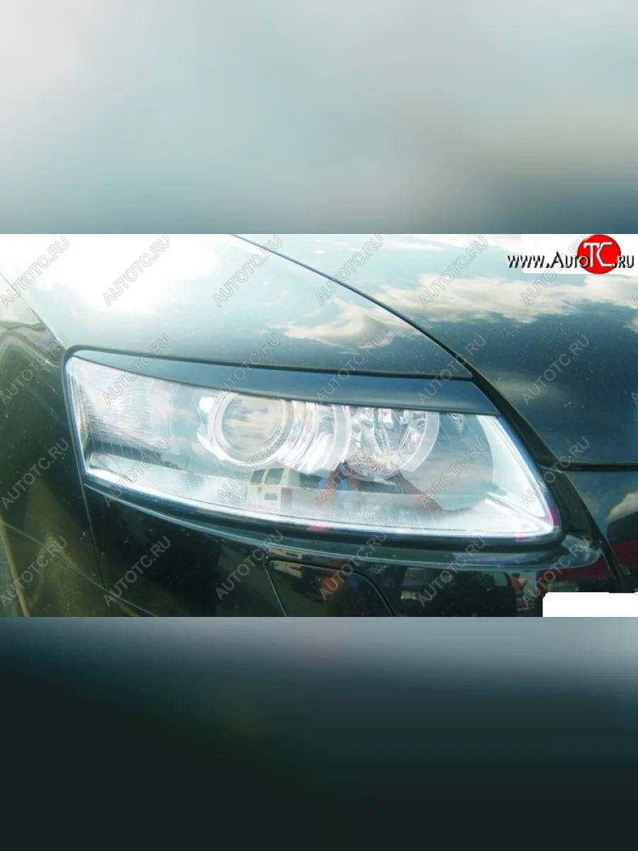 Реснички на фары ABS Audi A6 C6 дорестайлинг, универсал (2004-2008)  в Керчи Республика Крым