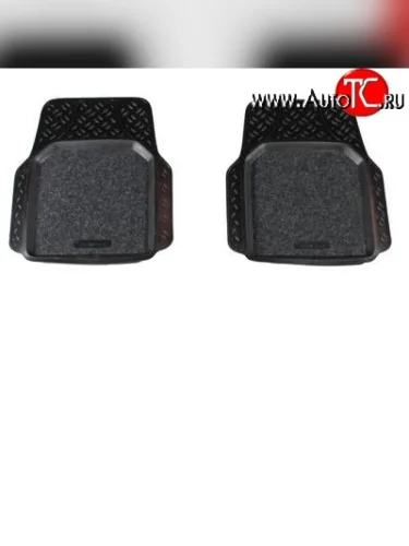 Комплект передних универсальных ковриков в салон Aileron 2 шт. (полиуретан, покрытие Soft). INFINITI Qx50 J50 дорестайлинг (2013-2016)