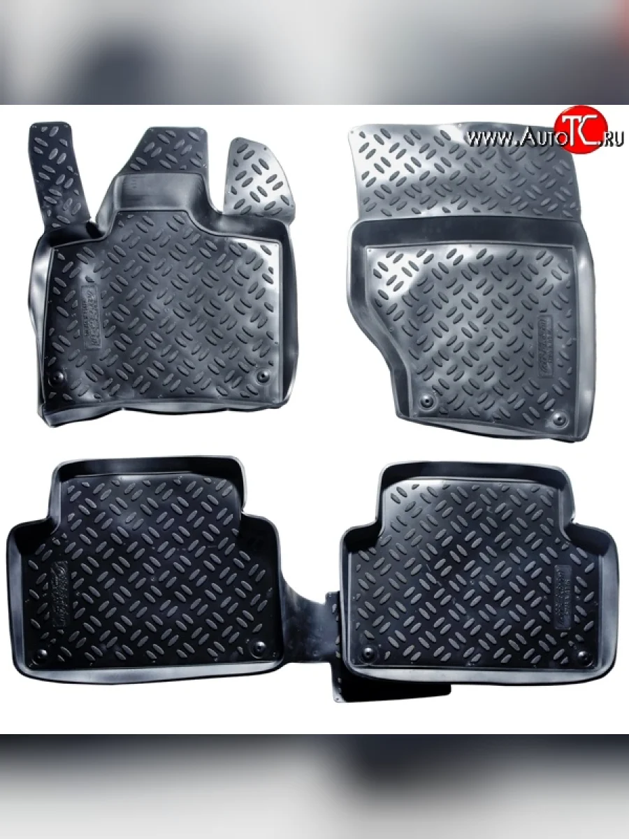 Комплект ковриков в салон Aileron 4 шт. (полиуретан) Audi Q7 4L дорестайлинг (2005-2009)  с доставкой в г. Керчь