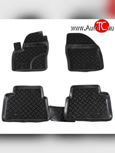 Комплект ковриков в салон Aileron 4 шт. (полиуретан) Ford C-max Mk1 рестайлинг (2007-2010)
